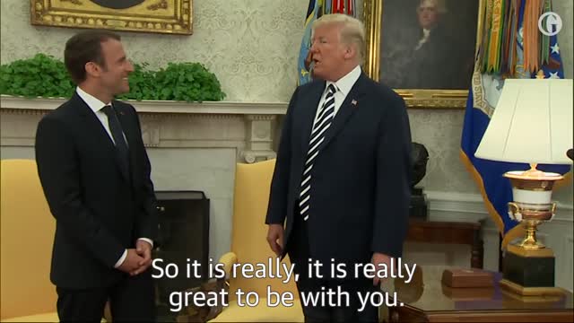 Five touching moments between Donald Trump and Emmanuel Macron