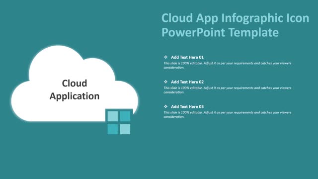 Cloud App Infographic Icon PowerPoint Template