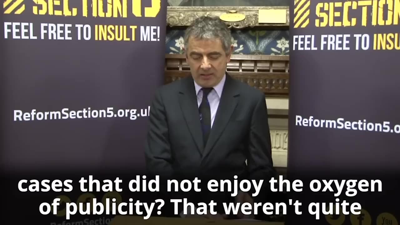 Rowan Atkinson (Mr.Bean) on Free Speech