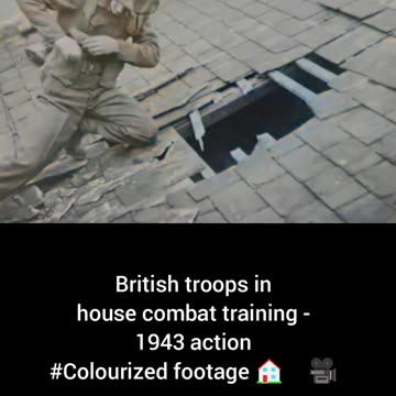 British troops inhouse combat training 1943 action #Colourized footage 🏠 🇬🇧 🎥