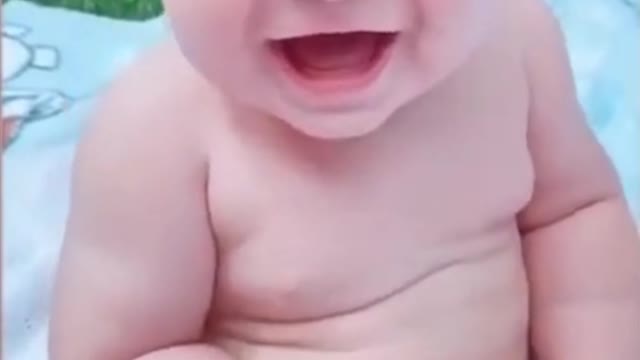 Baby reaction so funny