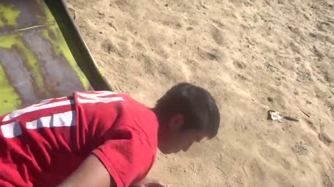 Guy Fell Down A Slide After A Backflip Fail