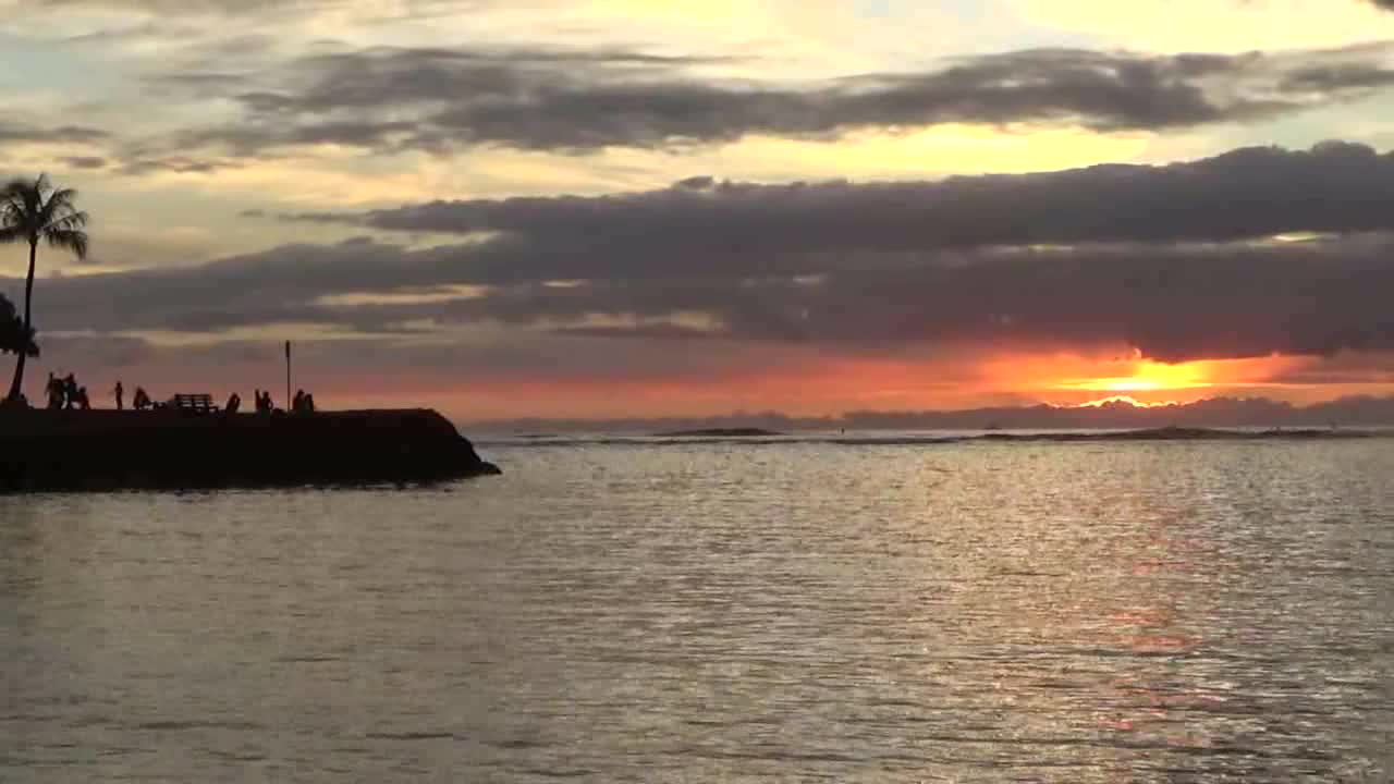 Honolulu, HI — Ala Moana Beach Park - Magic Island - Sunset #1