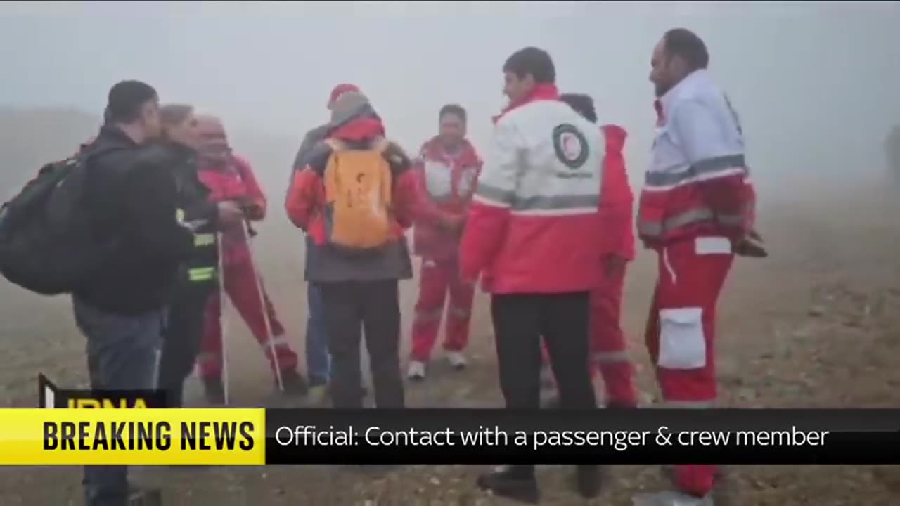 Iran helicopter crash_ Contact made with passenger and crew member Sky News