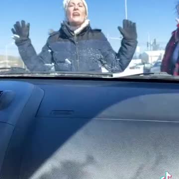 Anti trucker Karen blocks a driver thinking she was part of the protests