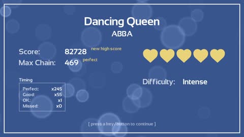 Melody's Escape to, "Dancing Queen", by ABBA