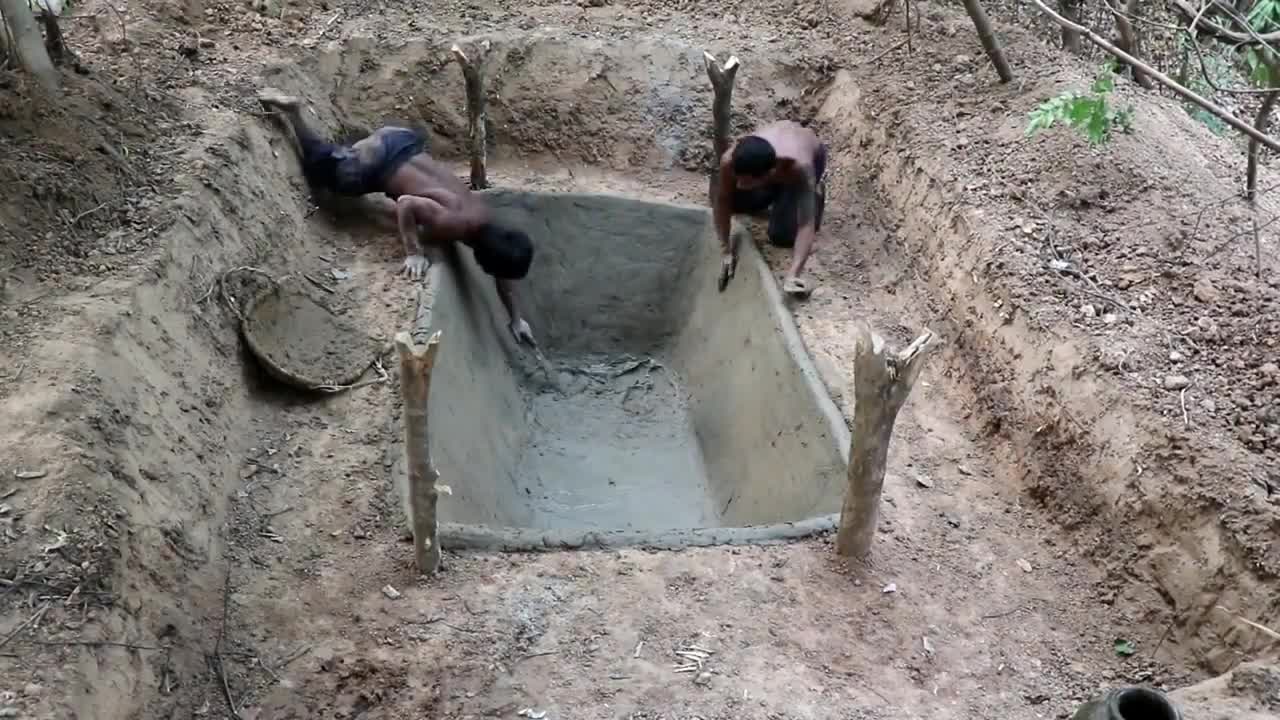 Build Mini Underground Swimming Pool #survivalbuilder