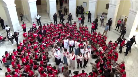 Capitol Hill Protests in full swing. Arrests made in the Cannon Hall Building