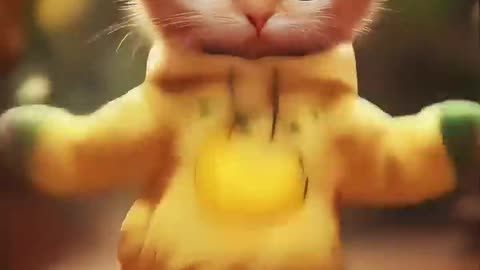 Cute Baby Cat Dancing🥰#cute #midjourney #cat #funny