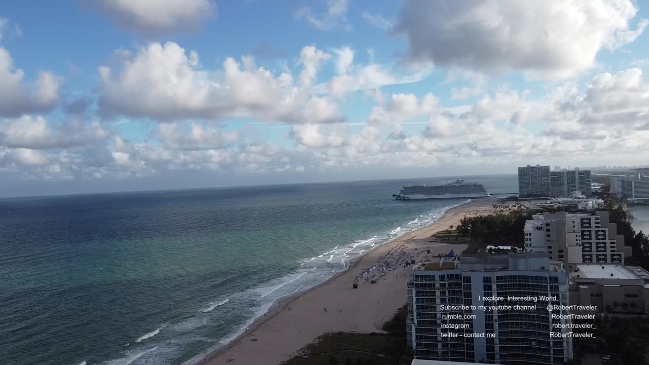 Cruise Ship Leaving Port Fort Lauderdale #florida