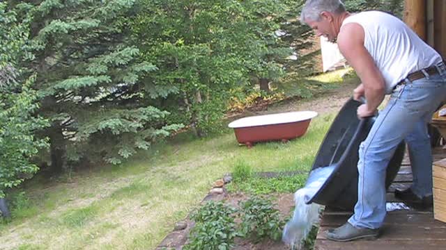 Off Grid Alberta - Taking A Bath In The Bush