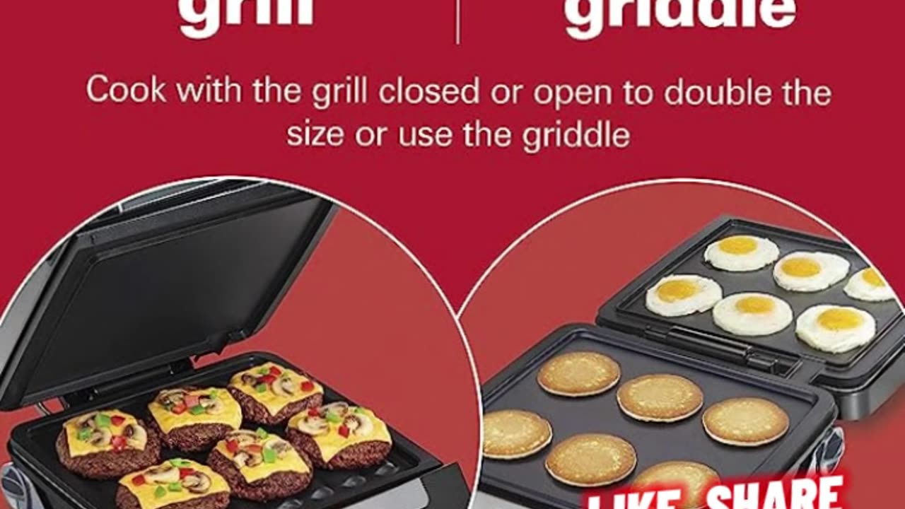 Grill & Electric Griddle Combo with Bacon Cooker.