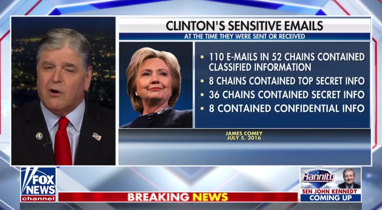 Hannity just did a whole segment on H!IIary CI!nton’s “deleted” emaiIs