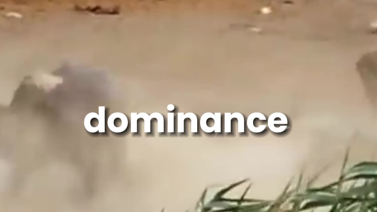Lions take on rhino