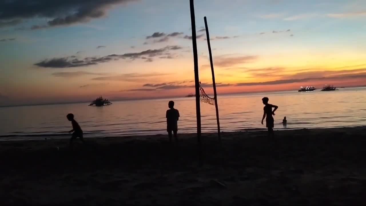 Evening beach volleyball