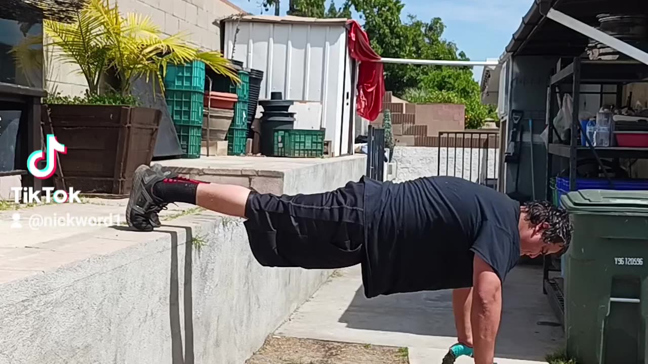 Decline Pushups Of 3 Foot Ledge. 1 Set Of 15!