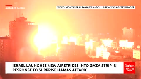 Israel continues to fire airstrike to Gaza in response to surprise hamas attack