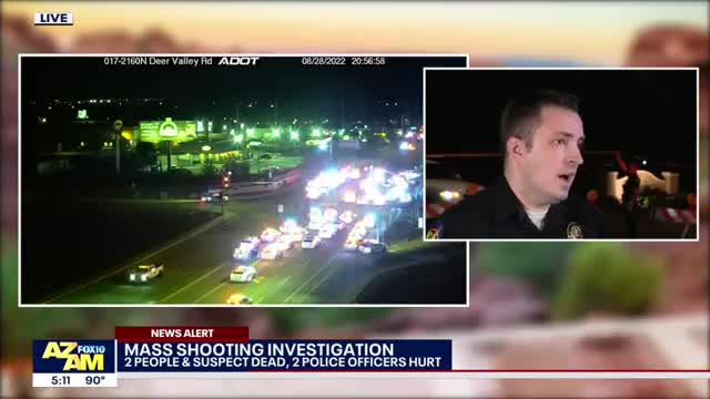 Suspect dead after shonix; 2 people killed, 2 officers hurt_Cut