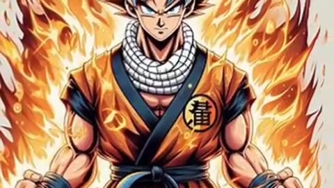 Goku and Natsu fusion