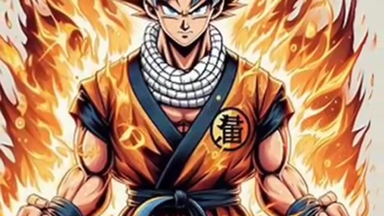 Goku and Natsu fusion