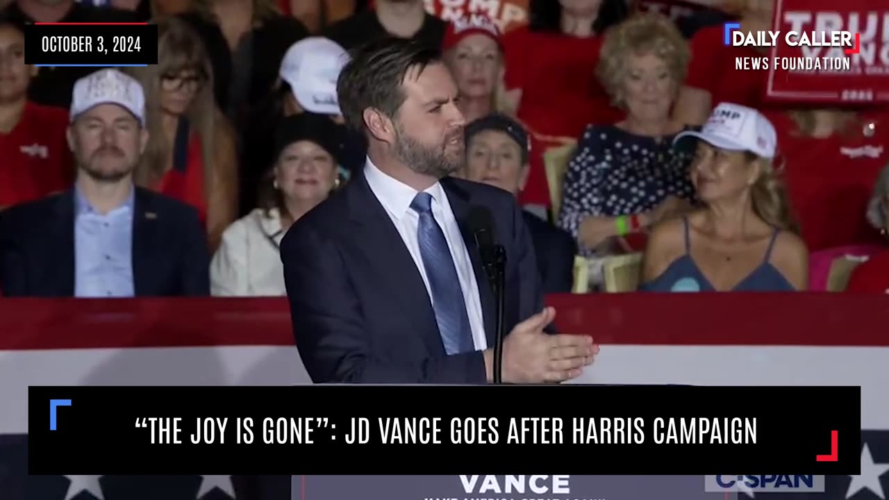 "The Joy Is Gone": JD Vance Goes After Harris Campaign