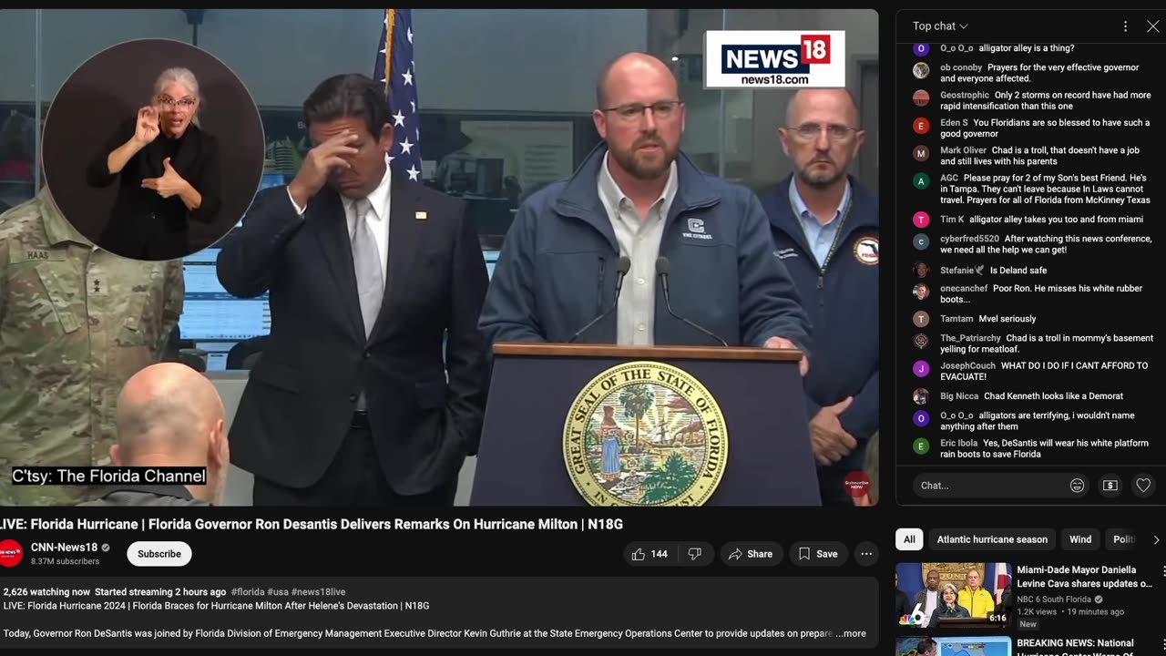 Florida Hurricane | Florida Governor Ron Desantis Delivers Remarks On Hurricane Milton | N18G