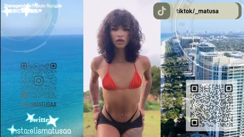 Brunette tgirl to you