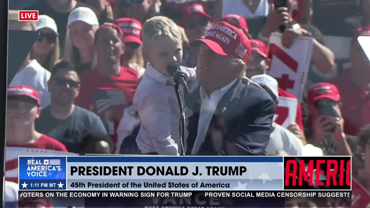 TRUMP WITH GRANDSON LUKE