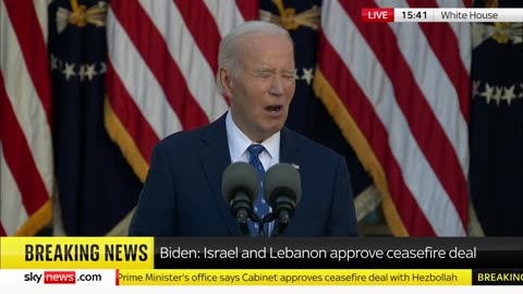 Israel and Lebanon approve ceasefire deal, says Biden