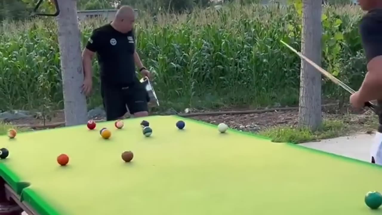 funny pool table shots