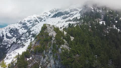 Snowy mountain.