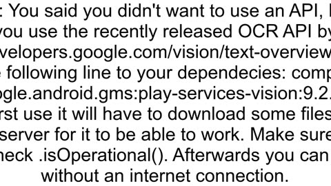 Offline Image To Text Recognition OCR in android