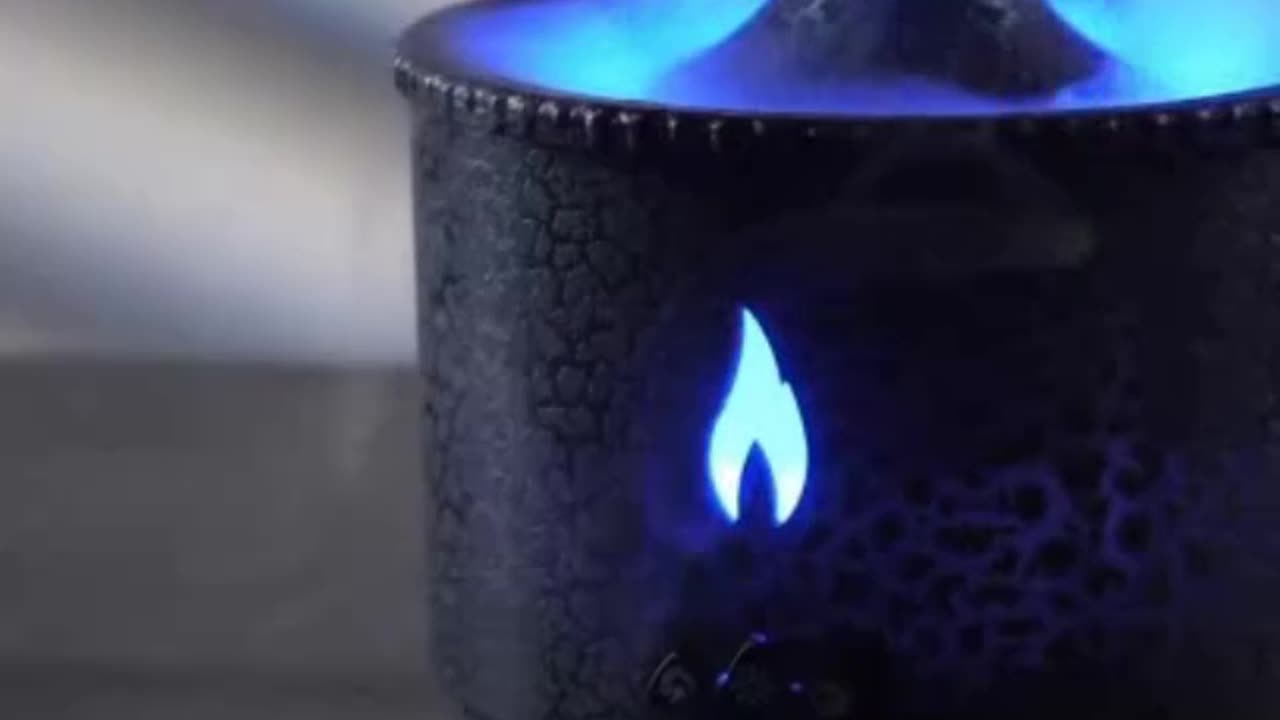 Volcano Fire Flame Air Humidifier Aroma Diffuser Essential