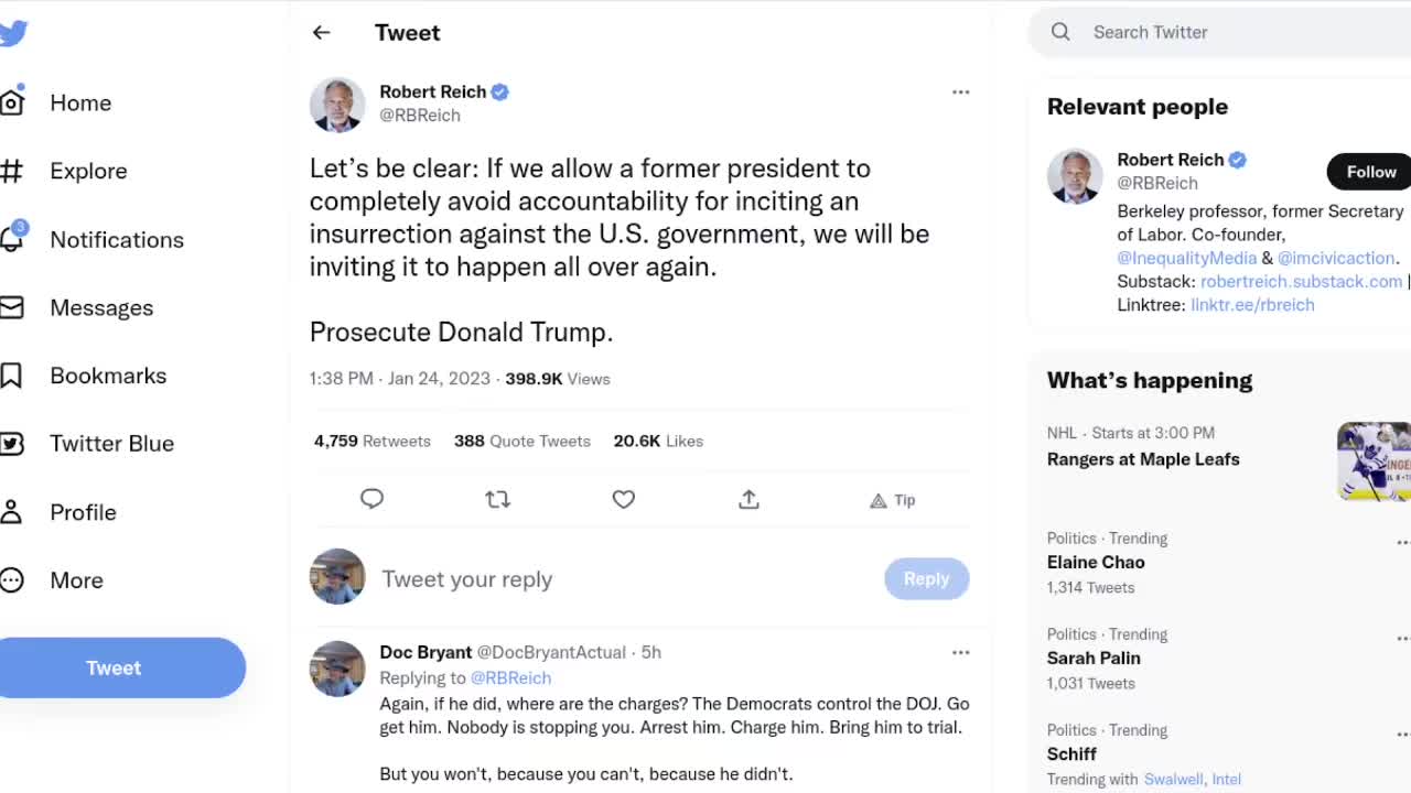 Twit Hunting 230125: Robert B Reich Part II