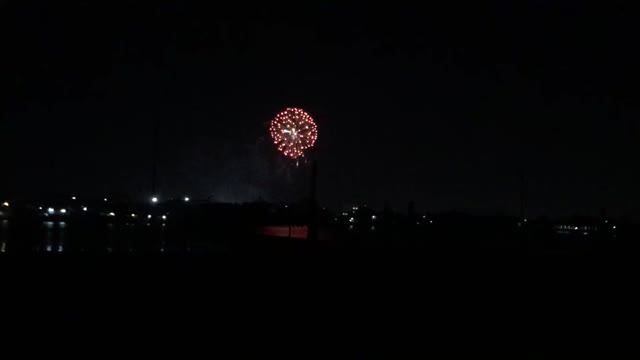 Tomorrow is Chinese new year. Fireworks across the river from the compound.