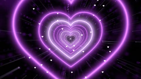 869. Animation Video Background Loop💜Purple Heart Background Heart