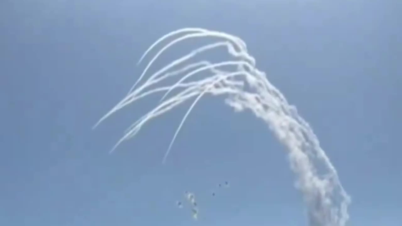 BREAKING: Hezbollah has just fired a massive rocket barrage towards the