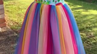 Rainbow Unicorn Girls Tulle Dress - Handmade in Australia