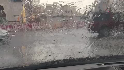 Strange rain in a hot summer