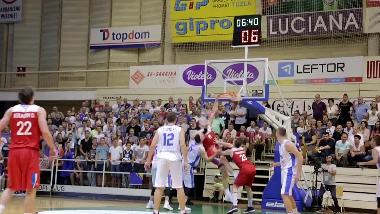 Данк Мозгова через Нуркича / Mozgov putback dunk over Nurkic