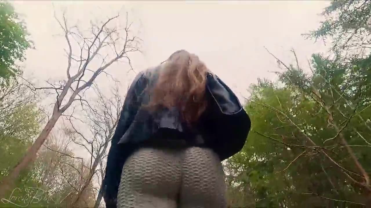 Butt Walk in the forest