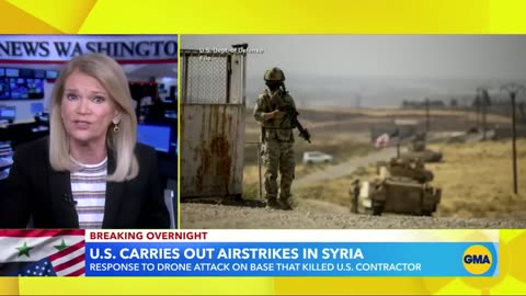 U.S. military carries out airstrikes in Syria after drone kills American contractor l GMA