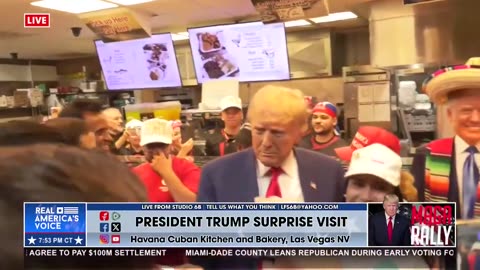 Only President Trump would make a random visit to a Cuban restaurant in Las Vegas and ...