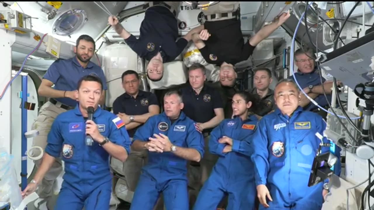 NASA SPACE X CREW -7DOCKING :Hatch Opening at international Space Station