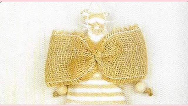 Craft project, easy jutta angel Ingeras rustic de iuta