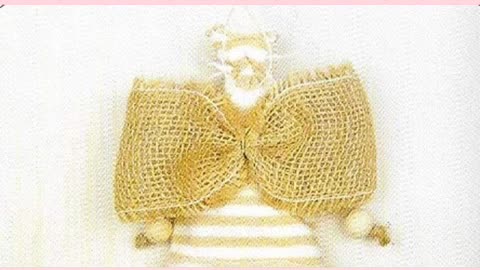 Craft project, easy jutta angel Ingeras rustic de iuta