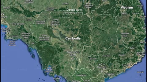"Cambodia 🌍 Expedition: Google Earth Zoom Across 181,035km! #ExploreCambodia"