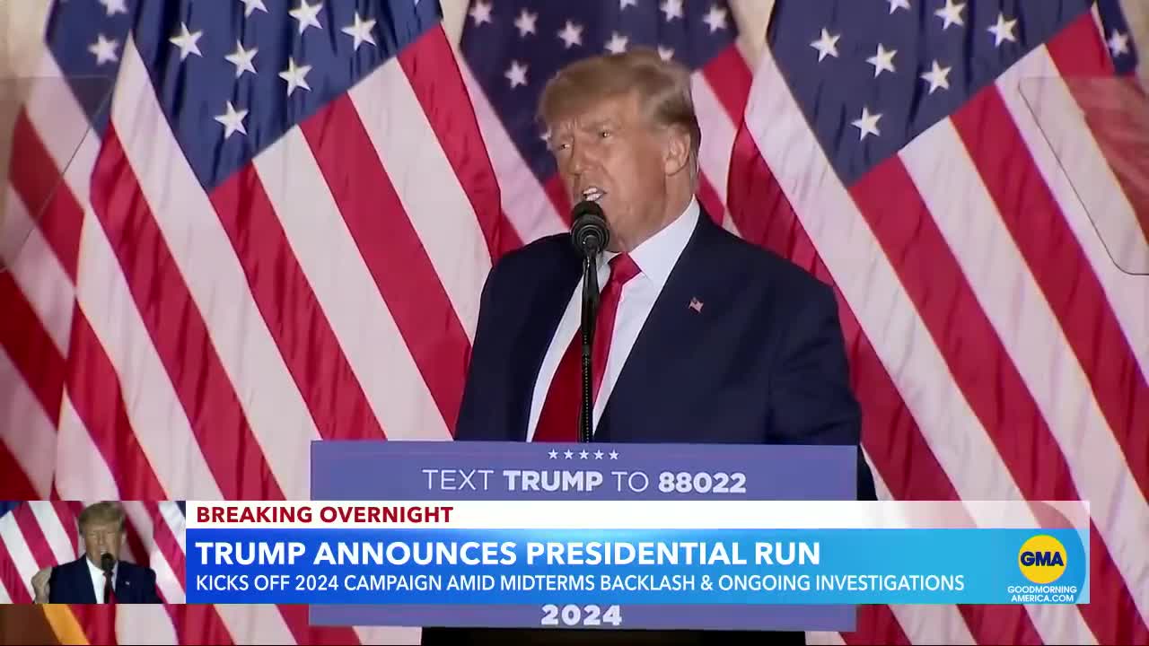 Donald Trump announces 2024 bid for White House l GMA