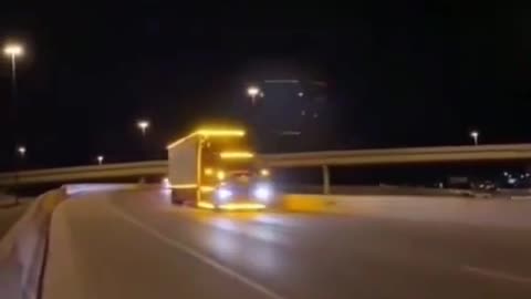 I' m walking in the direction of this light, truck driver