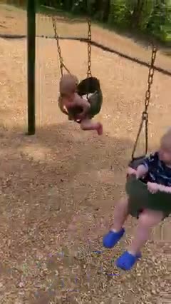 Swinging at the park